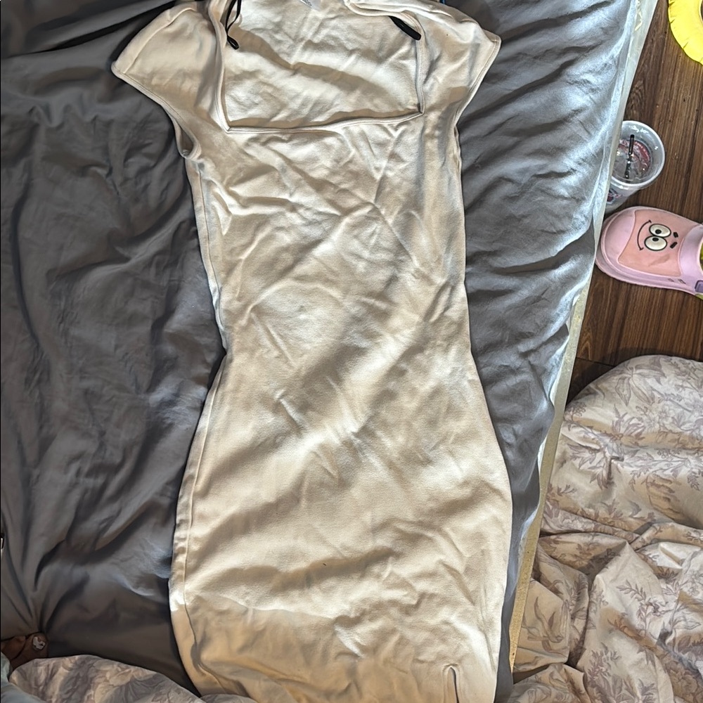 H&M Gold Asymmetrical Sheath Dress Sleeveless Cocktail